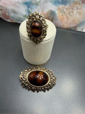 Vintage Sarah Coventry Ring and Brooch  #47set